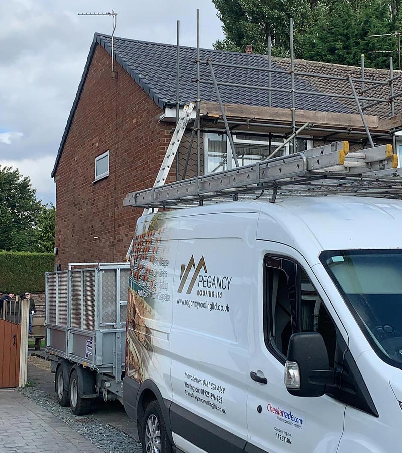 Roofline and guttering in Knutsford by Regancy Roofing
